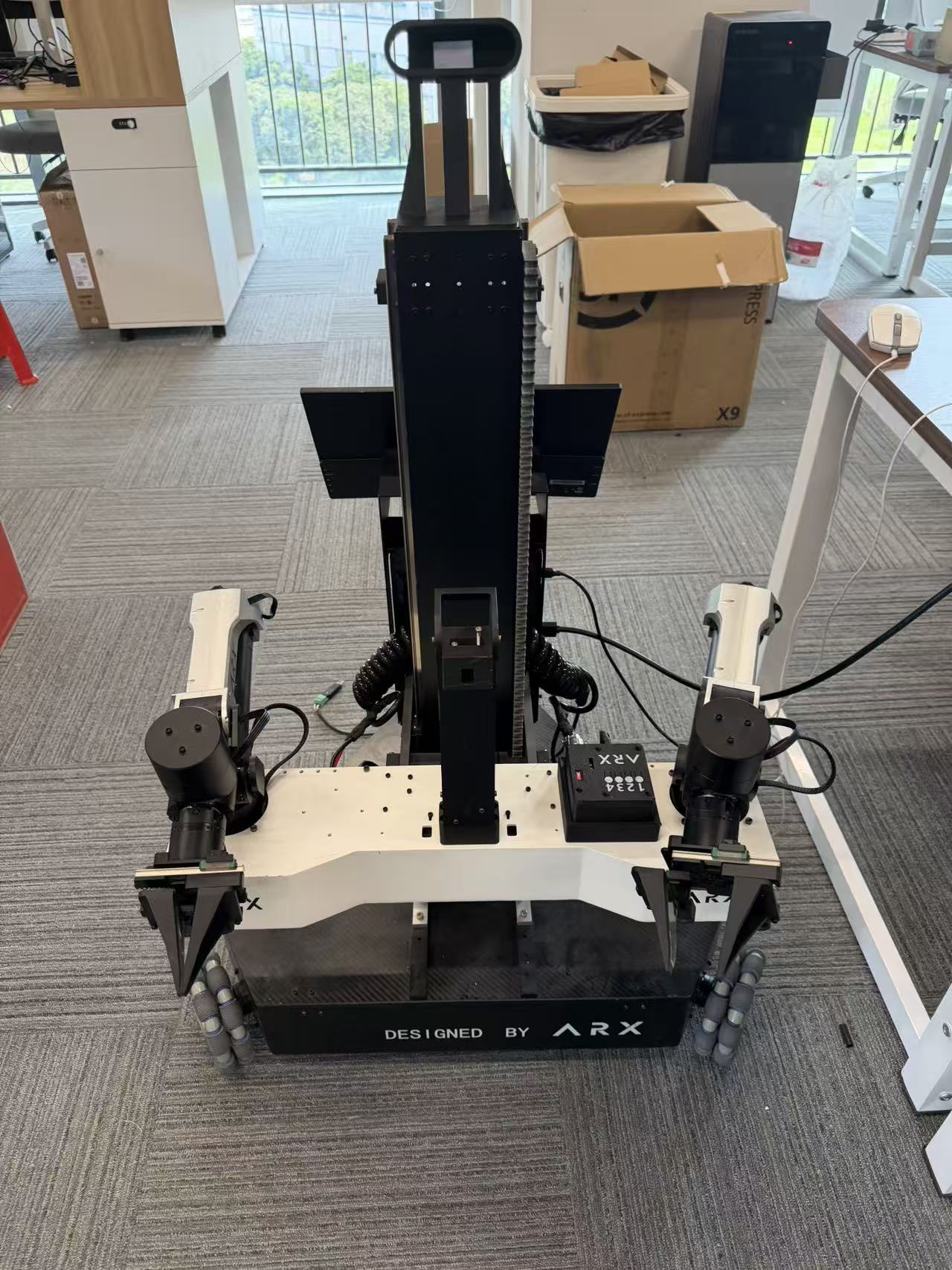 ARX mobile bimanual robot platform inside HCL
