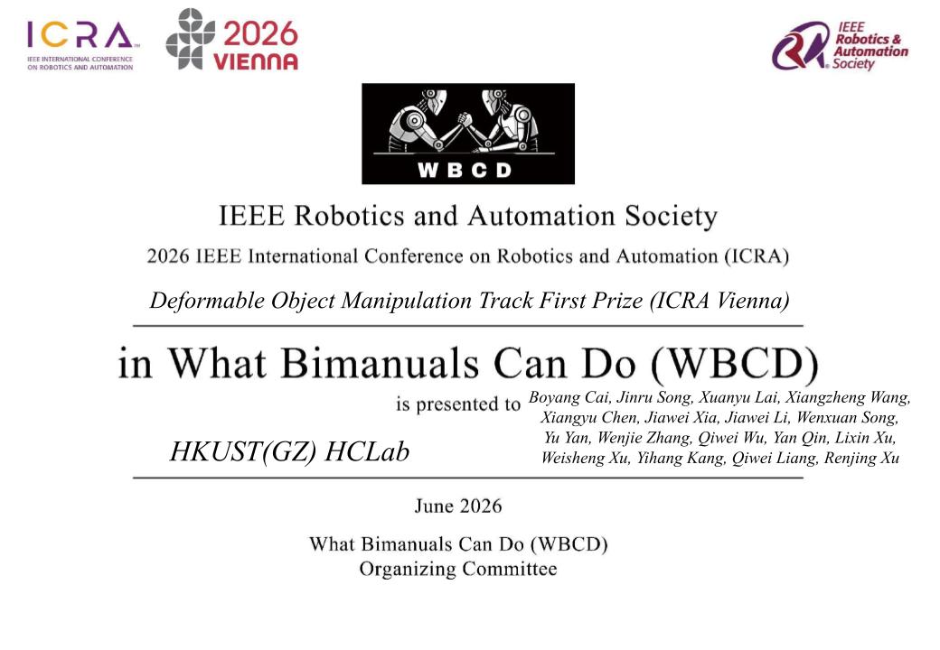 ICRA 2026 WBCD first-place certificate
